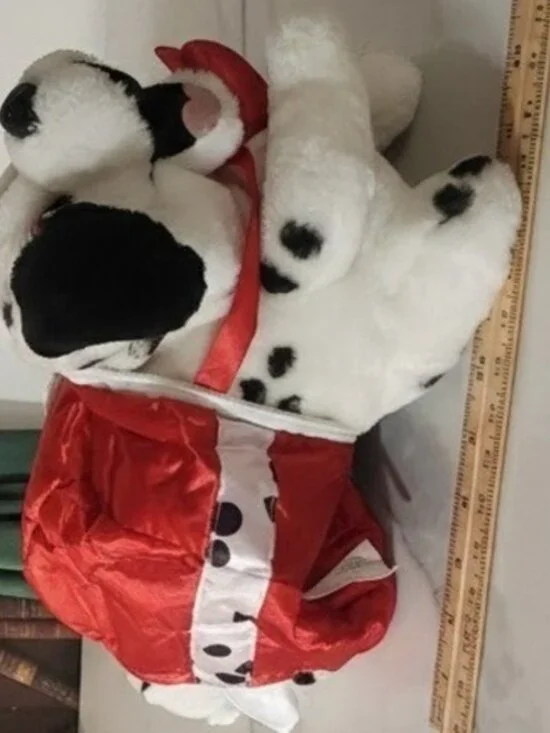 Disney Lucky 1991 Dalmatian Dog Plush Stuffed Animal Christmas Present Eaton Toy - Picture 2 of 9